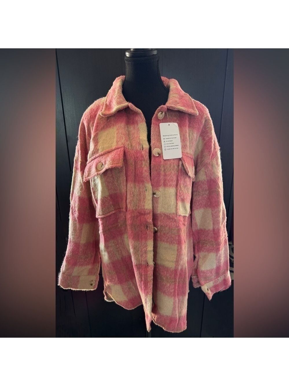 NWT Women’s Plaid jacket Size Medium - Picture 2 of 7